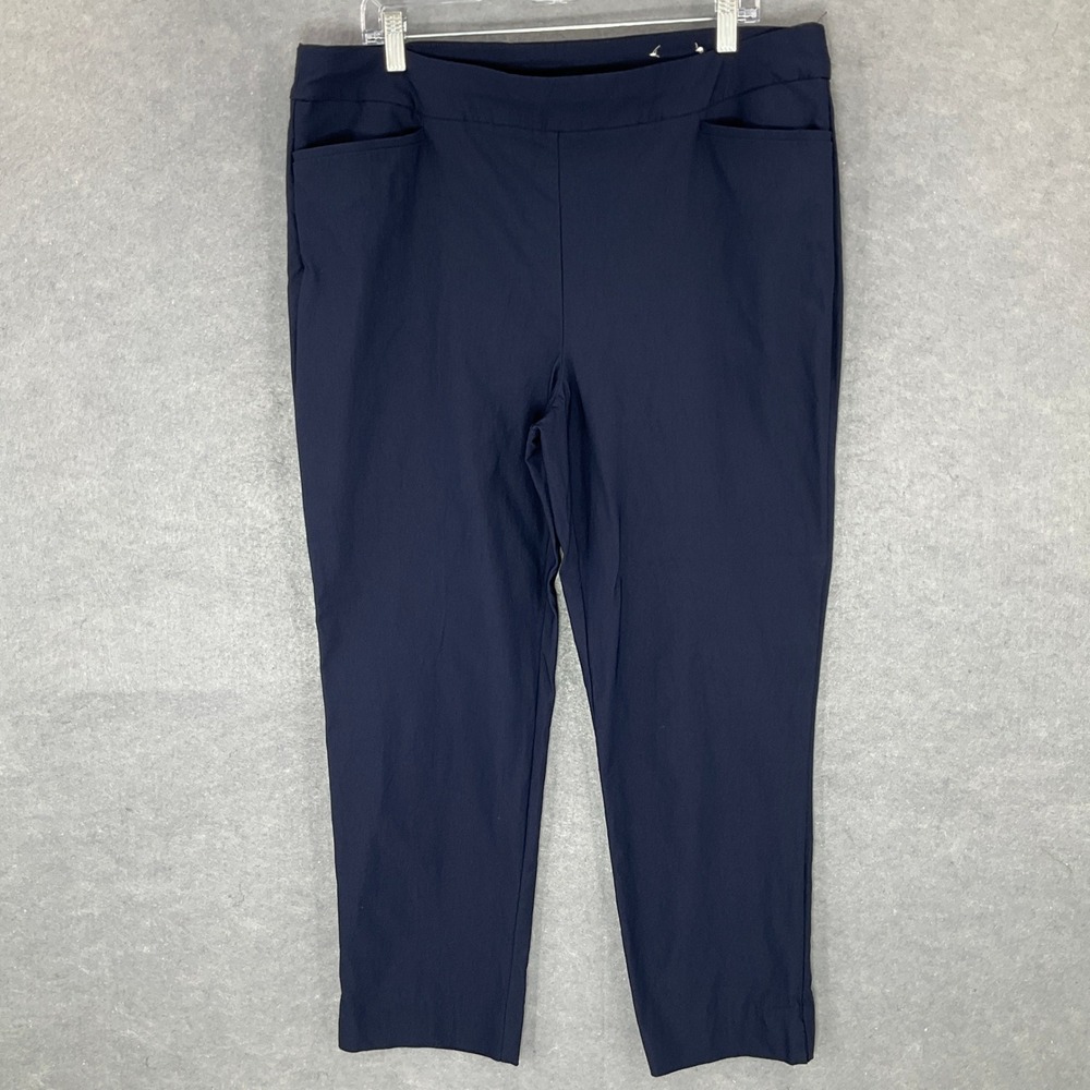 Chico's Pull On Pants Comfort Stretch Career Casual Trousers Size 2 (12)
